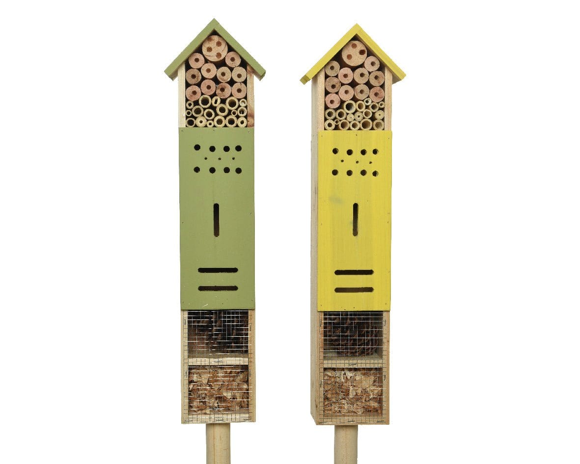 Insekthotel træ, grøn - Blomsterverden